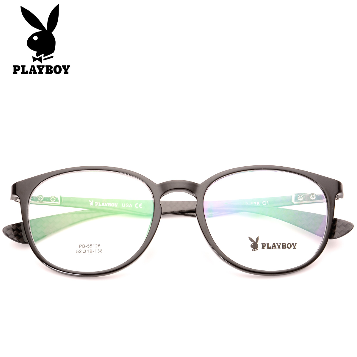花花公子眼镜 复古半框眼镜框TR90配大框成品近视眼镜架男女款潮