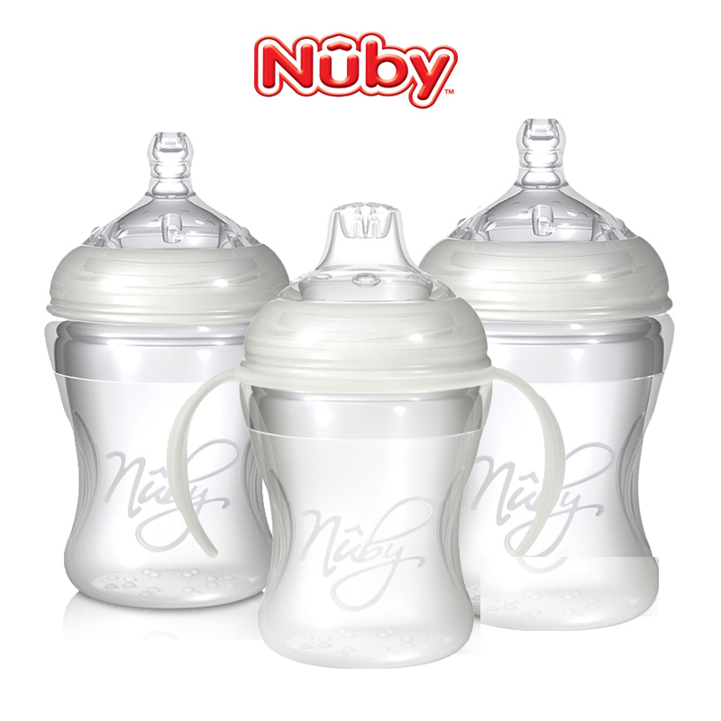 Nuby努比自然乳感系列硅胶奶瓶宽口径 210ml 0个月以上