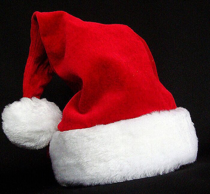 圣诞装饰品圣诞节儿童成人帽子长毛绒圣诞老人帽子保暖帽子