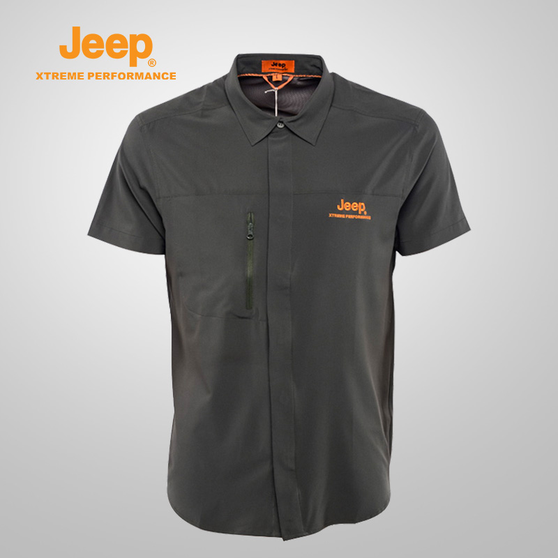 购值爽/美国Jeep/吉普 男款户外透气舒适速干短袖衬衫J651010158