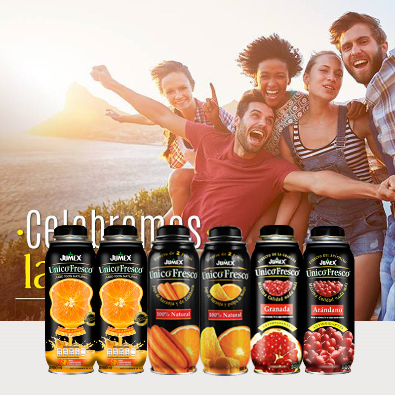 Jumex果美乐 鲜榨果汁6瓶组合装 橙汁 蔓越莓 石榴 抗氧化果汁