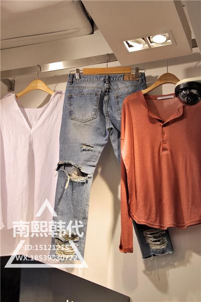 韩国东大门正品代购17春季新款 女士 UN.TOY DRESS-T-1248-牛仔裤