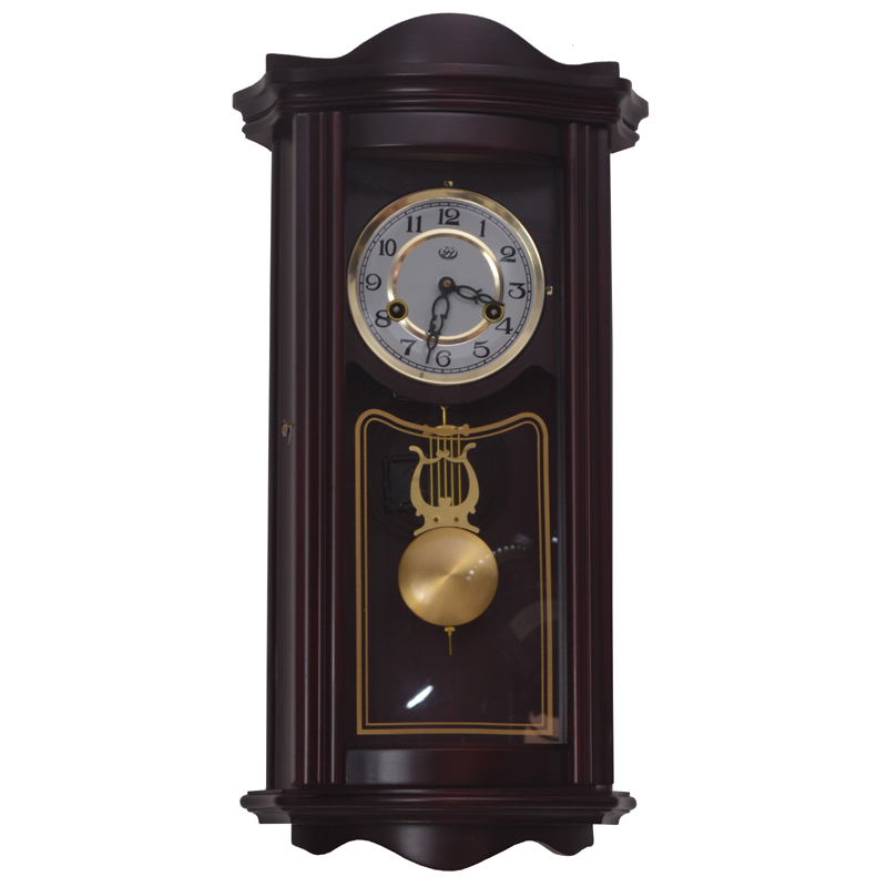 古典机械挂钟 整点半点报时 钟摆摆动 客厅挂钟 老式挂钟