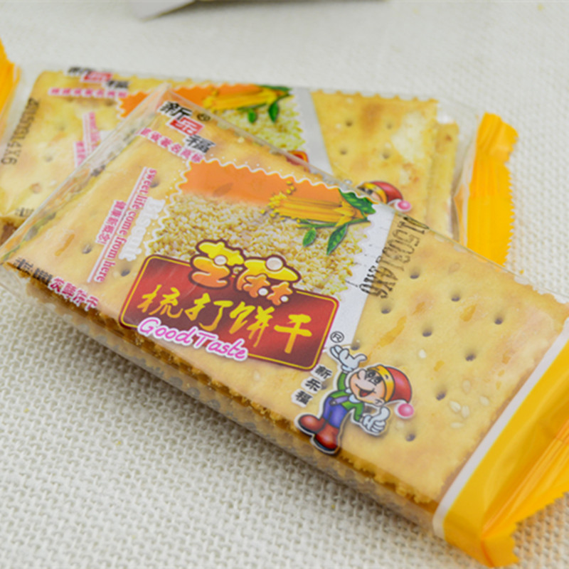 产地直销 新乐福芝麻苏打饼干 梳打零食品可混装口味5斤24省包邮
