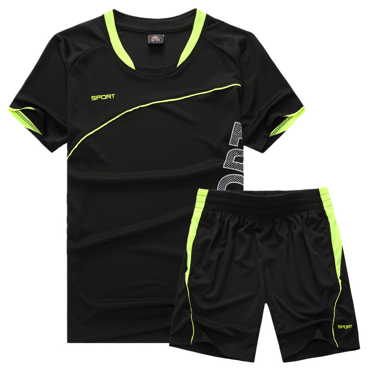 夏季足球服套装男士足球组队训练比赛球衣足球运动服团购定制印号