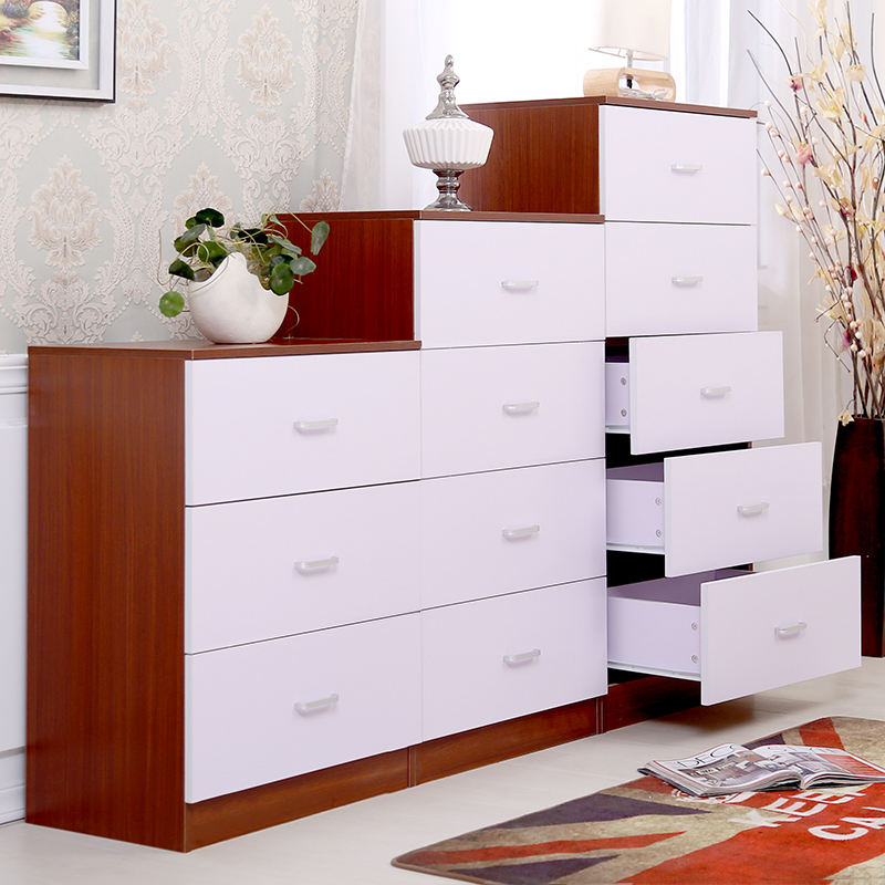简约现代卧室组装五斗柜橱抽屉宜家木质收纳柜儿童整理柜床头柜