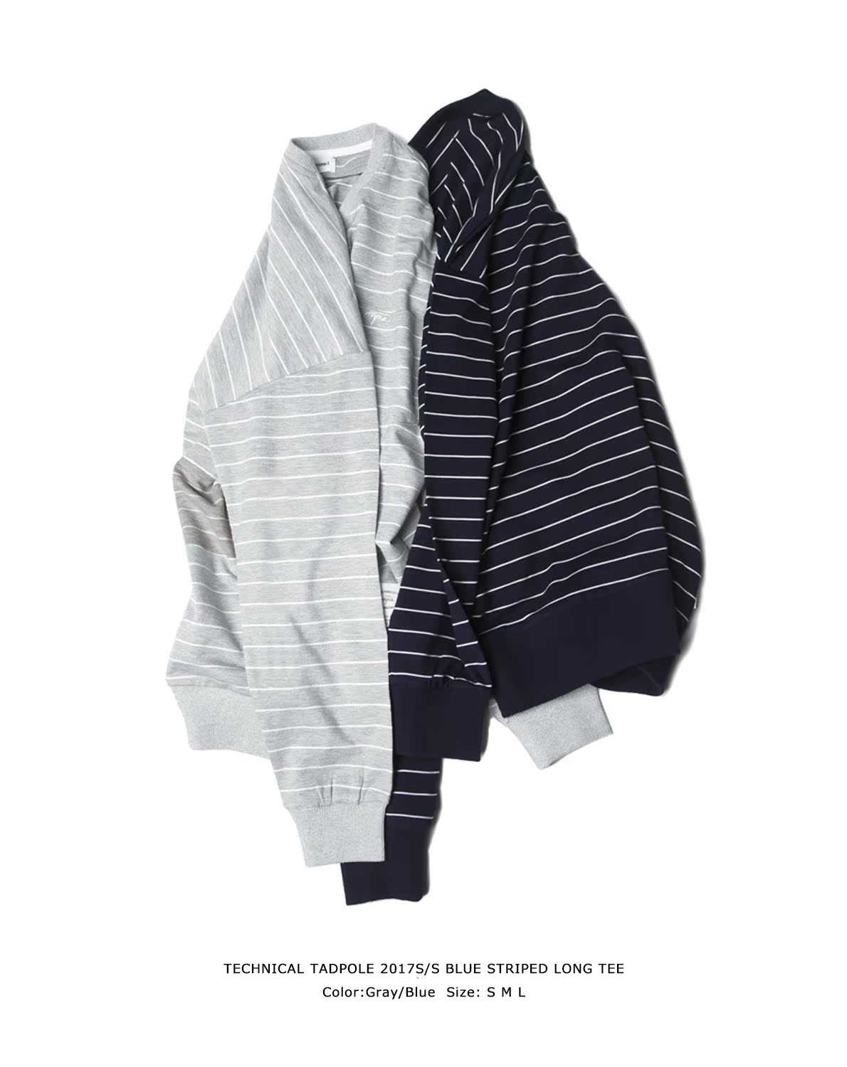 TNPE 2017S/S Striped Long Tee 灰蓝两色长袖T恤