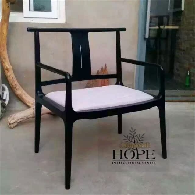 北京一森老榆木茶椅餐椅 太师椅 新中式实木家具 禅意系列可定制