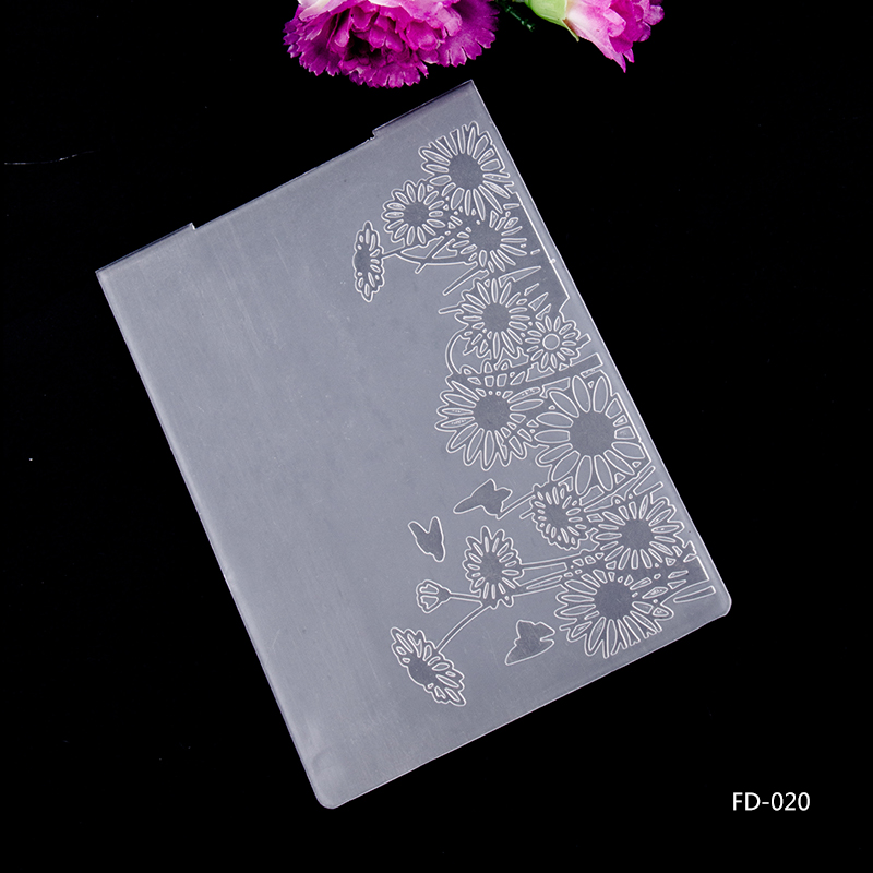 scrapbook DIY相册卡片制作工具 凹凸塑料模板 塑料压花模板FD020