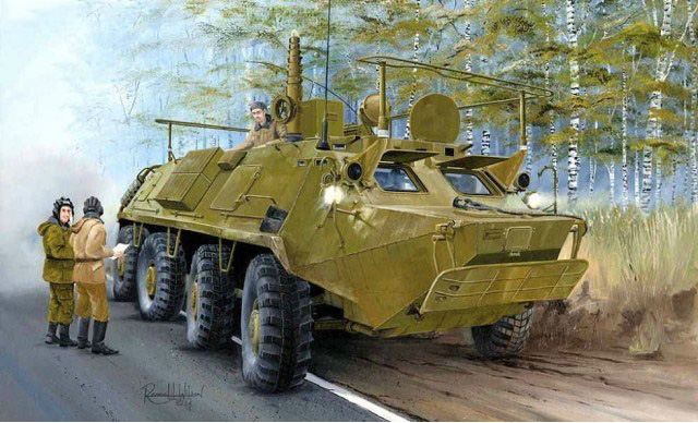 小号手 TR01576 1/35 俄罗斯 BTR-60PU 轮式装甲车