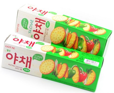 新包装 韩国进口乐天蔬菜饼干 多种蔬菜 营养搭配 低卡咸饼干 75g
