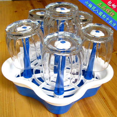 塑料沥水杯架 沥水架/杯子架收纳架茶杯挂架玻璃杯架  3款3色