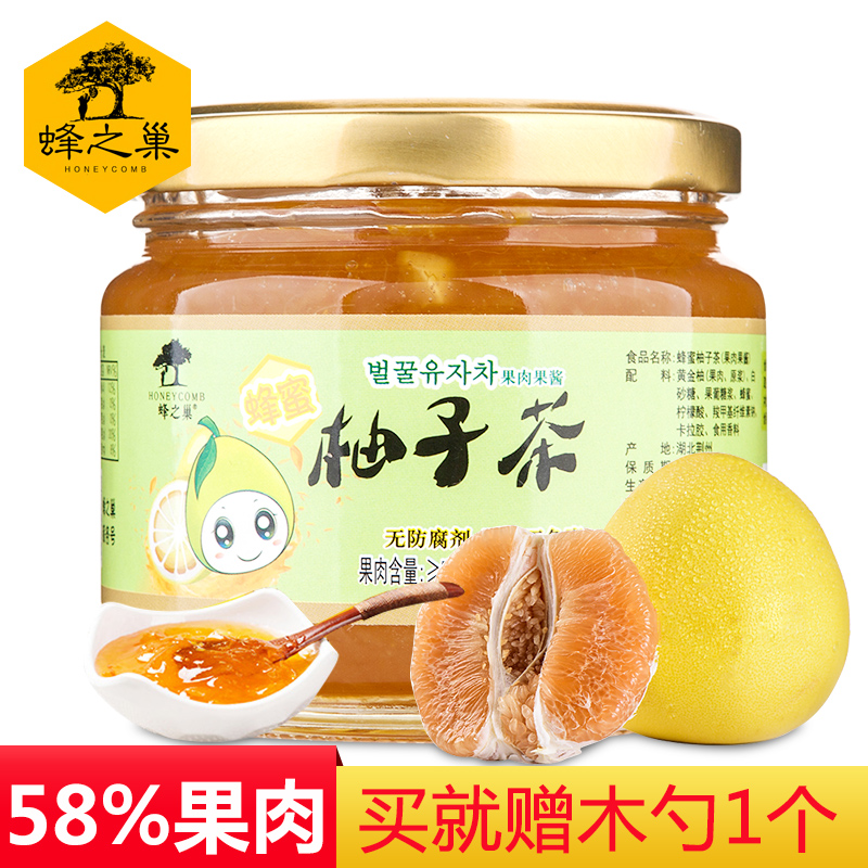 蜂之巢原装蜂蜜柚子茶500G 韩国风味进口工艺 冲饮果味茶
