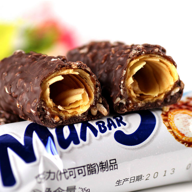 锦大max5韩式花生夹心代可可脂巧克力棒 单支35g（代可可脂）