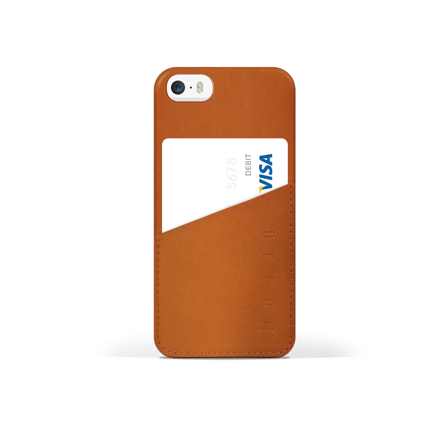 Mujjo iphone 6s/5S 皮质保护套钱包夹 棕褐色