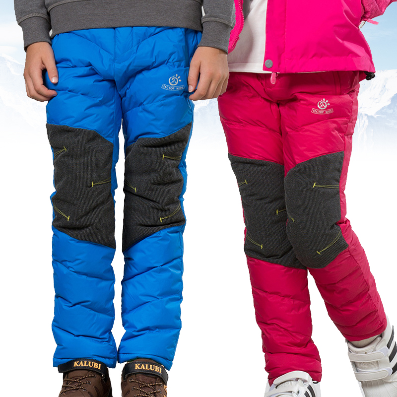 户外超轻保暖羽绒裤男女儿童滑雪裤冲锋裤西藏必备羽绒裤子