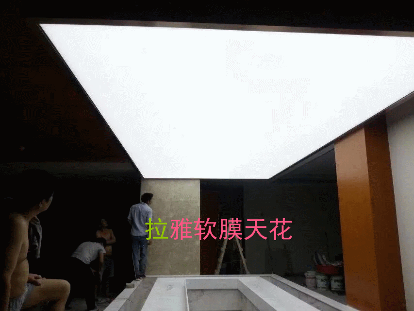 杭州拉雅软天花 软膜天花工程安装 白色透光膜 灯箱广告膜A级膜