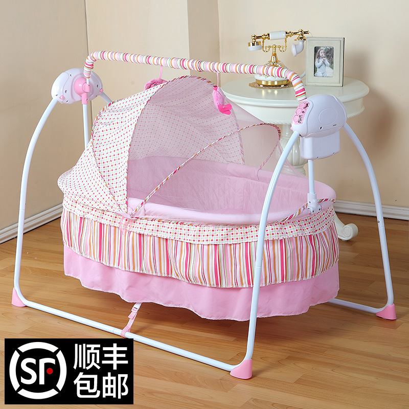 婴儿摇篮床宝宝床婴儿床摇床电动摇椅带蚊帐儿童摇摇椅童床新生儿