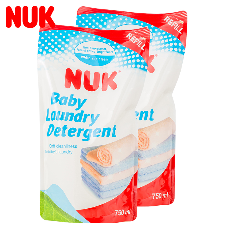 德国NUK婴儿洗衣液补充装宝宝衣服清洗液750ML袋装儿童衣物洗涤剂