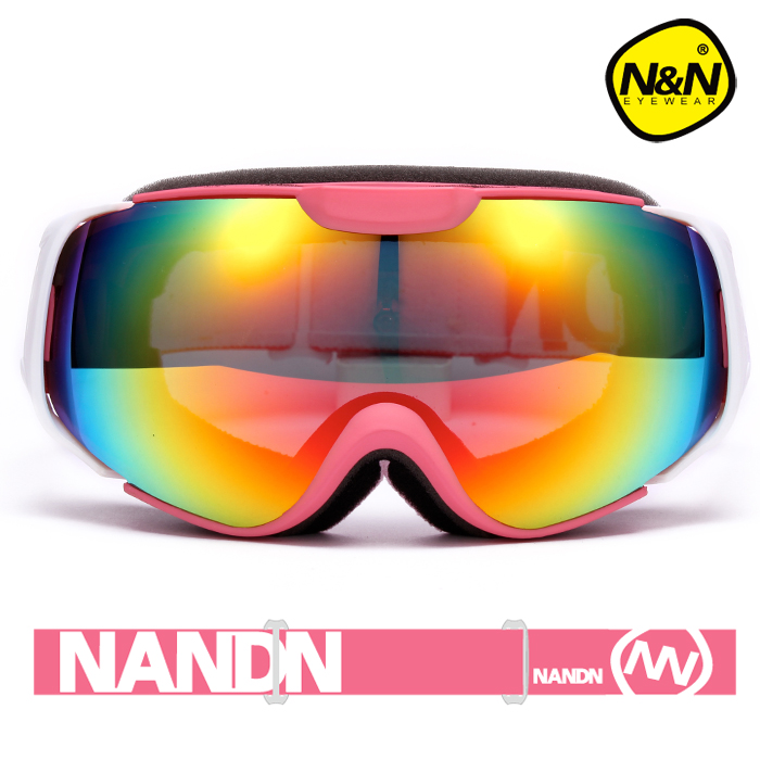 NANDN 成人款滑雪镜双层防雾大球面大视野滑雪眼镜男女可卡近视
