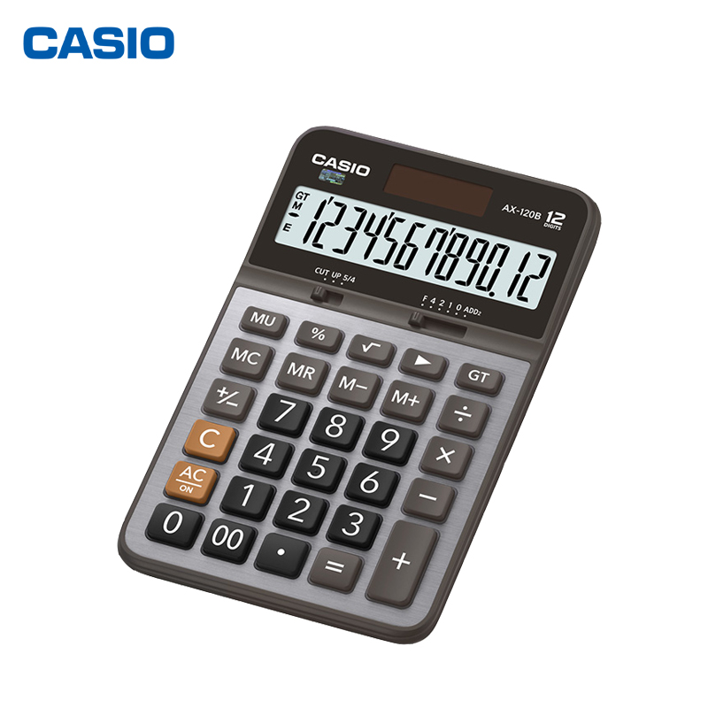Casio/卡西欧 AX-120S AX-120B计算器办公商务送礼太阳能计算机