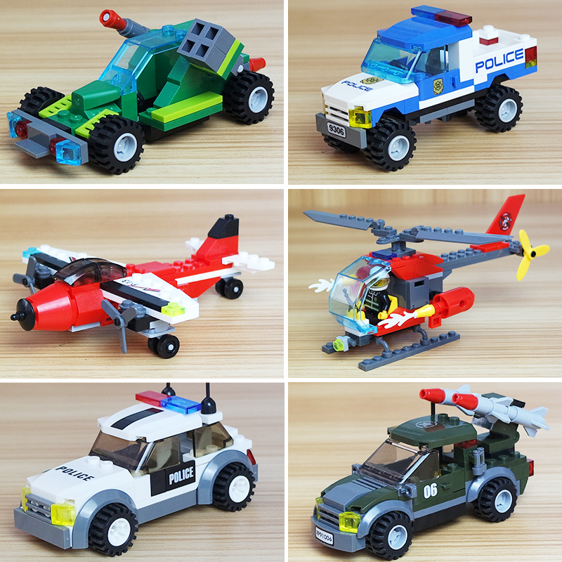 兼容乐高积木 儿童益智拼装玩具飞机警车男孩5-6-7-8-9-10岁礼物