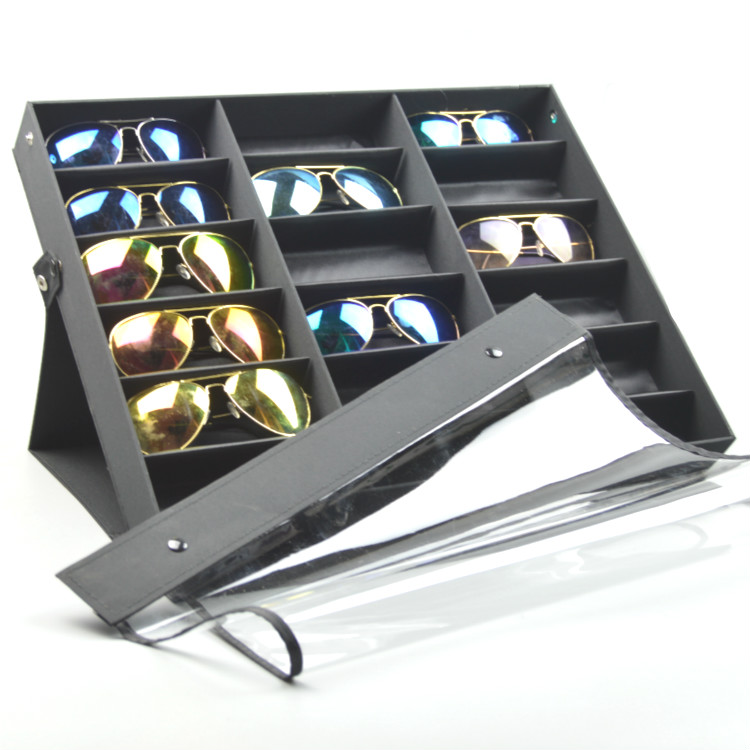 包邮高档18格眼镜展示架 摆摊墨镜展示道具 眼镜收纳盒 眼镜柜台
