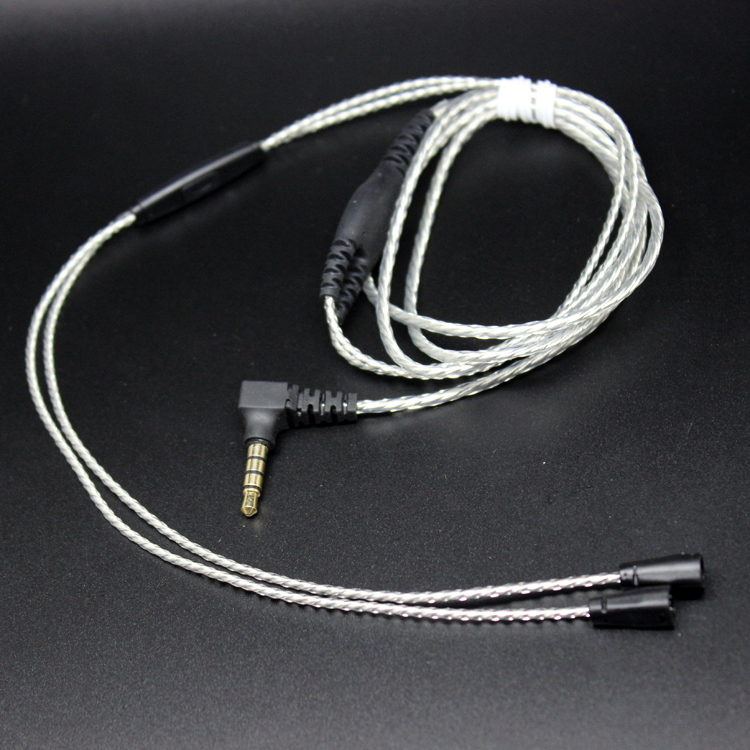 ie80i 发烧镀银发烧线材带屏蔽拔插式 带耳麦耳机海洋之心升级线