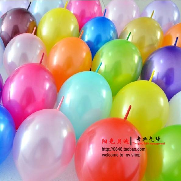 泰国进口尾巴气球6寸尾巴气球100只装灵可龙连接气球 6寸针尾球