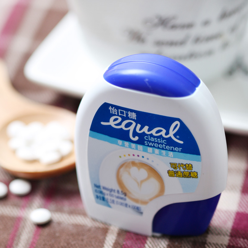 欧洲捷克原装进口 Equal怡口糖 咖啡代糖专用糖 100粒 8.5g/盒