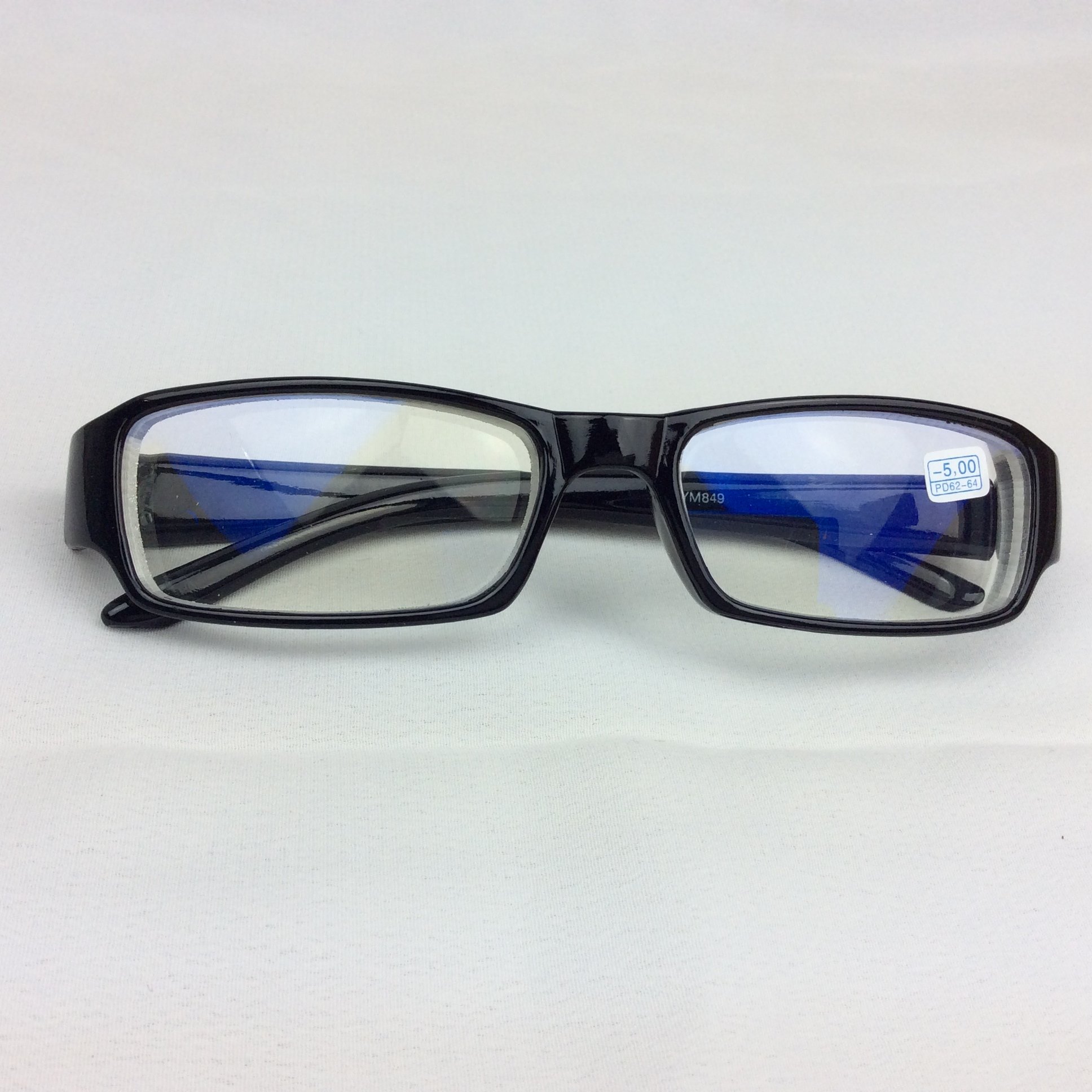 包邮超轻近视眼镜框架配100-400度成品天蓝色膜近视镜男女款人气