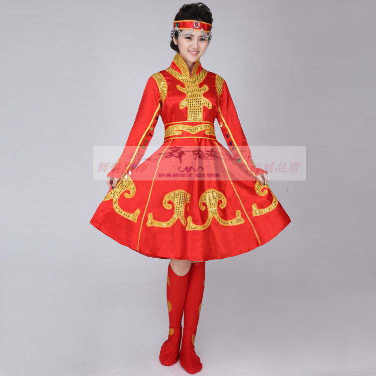 新款蒙古族服装少数民族服装现代舞蹈演出服饰民族舞台表演女装