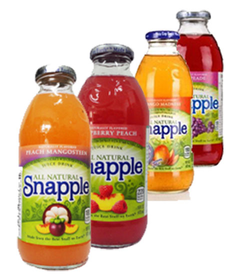 美国snapple斯纳普/思乐宝 进口果汁12种口味任选 473ML 整箱12瓶