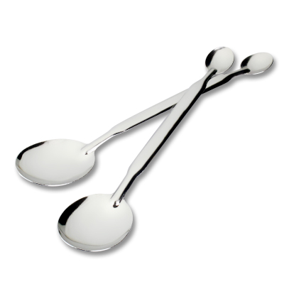 双头勺铁勺钢勺不锈钢勺子安利勺康宝莱勺完美勺无限极对比示范专