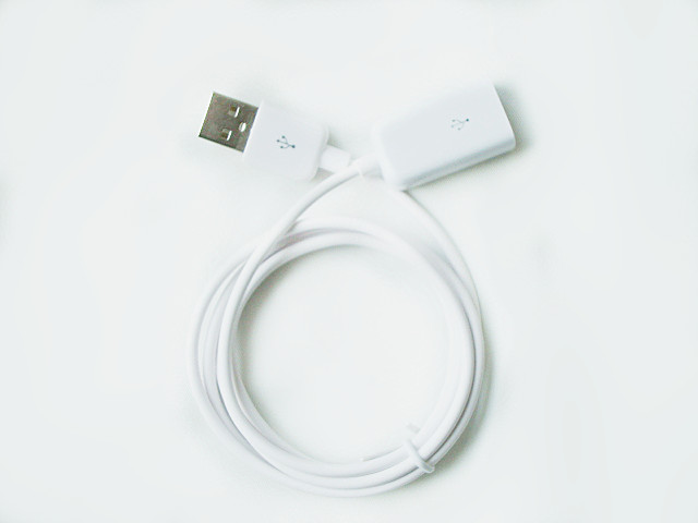 USB延长线公对母2.0 电脑U盘鼠标键盘手机加长数据连接线1米白色
