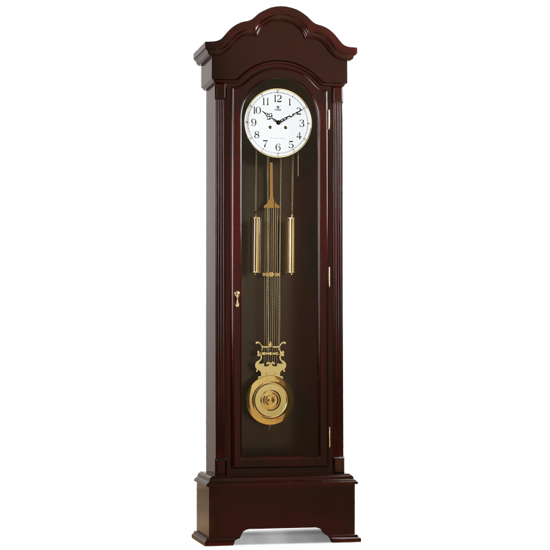霸王欧式现代实木客厅机械落地钟德国赫姆勒机芯红木大立钟立式钟