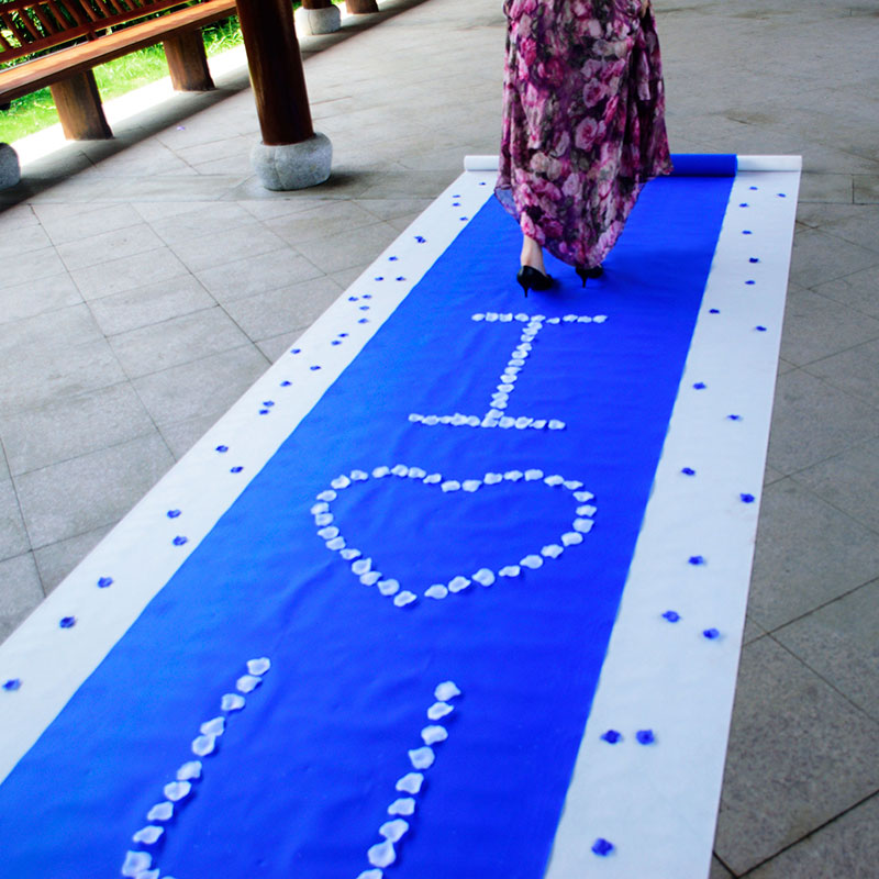 秒杀 韩式新品 宝蓝色地毯 婚庆用品布置 结婚用品一次性地毯20米