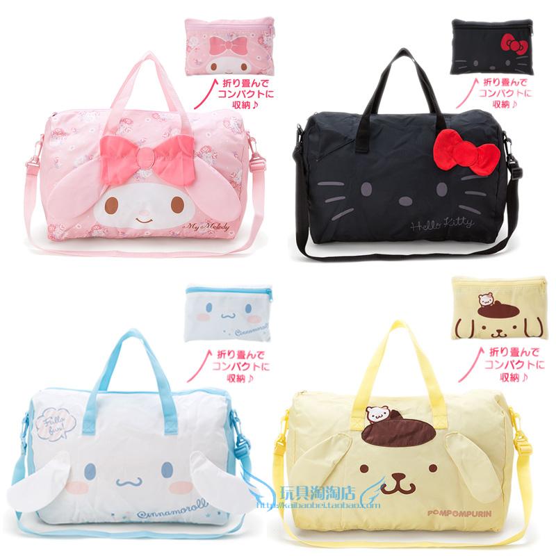 日版三丽鸥melody双子星Hello Kitty折叠旅行包可套落行李箱包袋