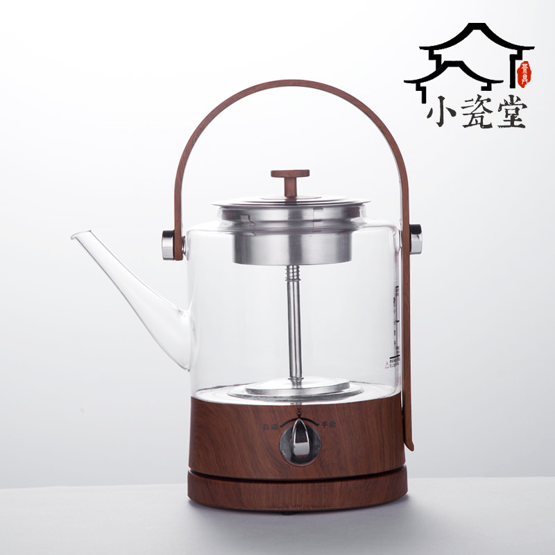 小瓷堂 分离式蒸茶炉茶具 玻璃带过滤自动普洱煮茶壶茶炉蒸气茶壶