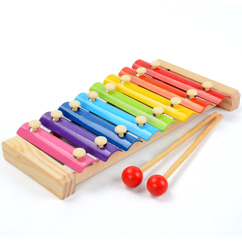 儿童木琴敲琴玩具 宝宝1-3岁8音阶木质早教益智手敲琴小木琴玩具