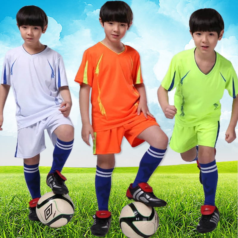 速干足球服套装男团购定制训练服儿童中小学生光板足球比赛服球衣
