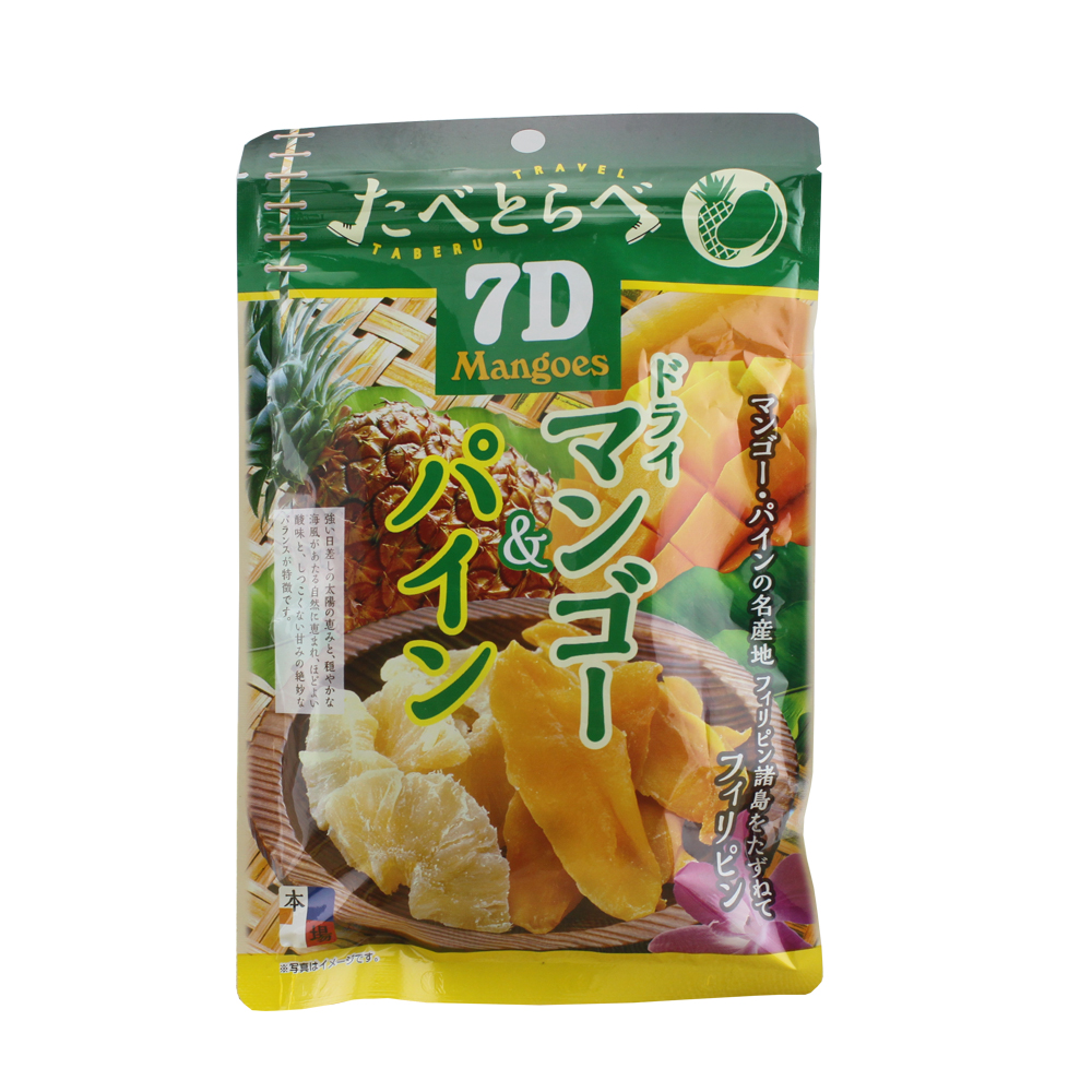 日本代购菲律宾特产新品零食人气7D芒果菠萝干80G 干果蜜饯包邮