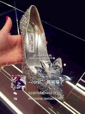 [CoraL全球代购]Jimmy Choo 限量款 水晶鞋 宝石 高跟鞋 婚鞋