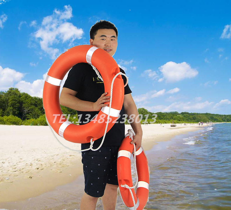 船用专业救生圈 加厚成人塑料儿童实心高浮力CCS认证 2.5kg游泳圈