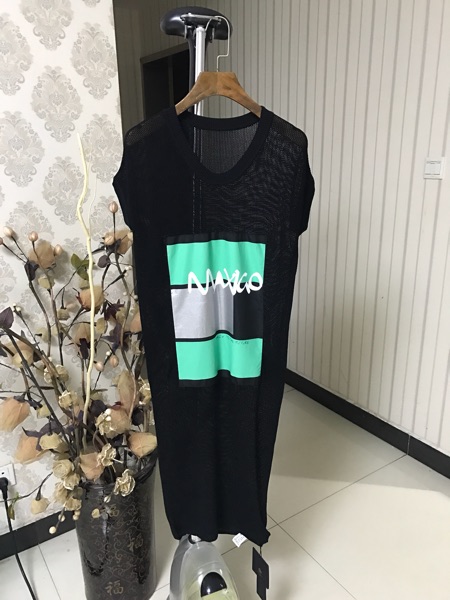 Maxigo/玛诗可 16春季新款 短袖针织长款连衣裙 P2M0429 吊价799