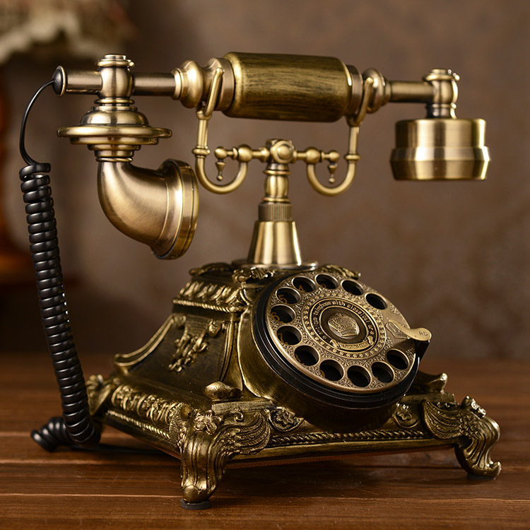 欧式仿古电话机座机美式电话机家用有线固定电话办公古董复古电话