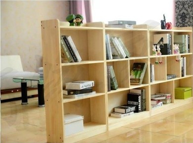 特价松木书柜实木书柜简易书柜组合置物架松木儿童书柜宜家储物柜