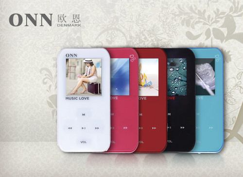 青岛代理欧恩Q2(4G)彩色MP3带FM超薄2012年天蓝色彩屏flacwavape