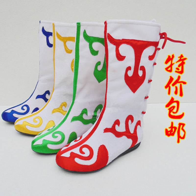 包邮民族舞蹈鞋|新疆舞蹈靴子儿童蒙古舞靴|藏族、羌族舞鞋男女款