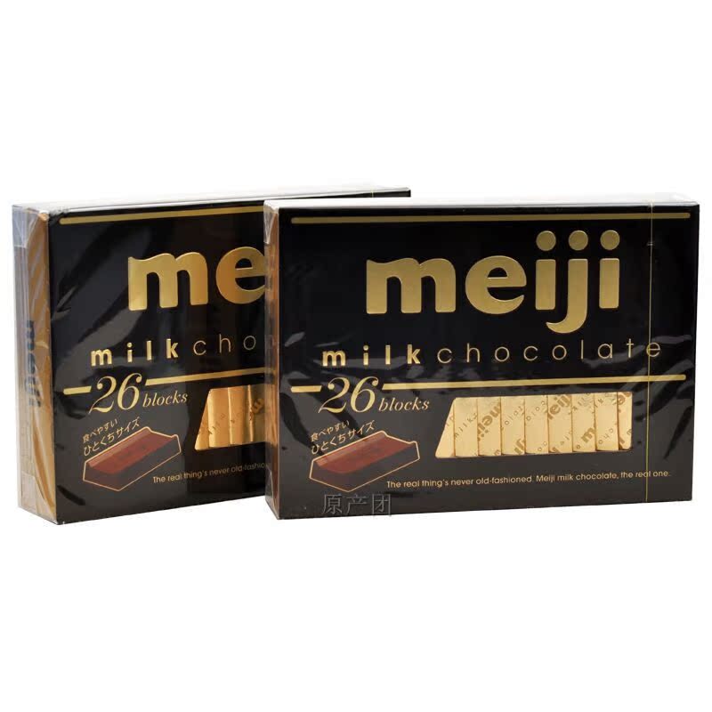 meiji明治牛奶巧克力120克*2盒日本进口小吃零食糖果钢琴巧克力